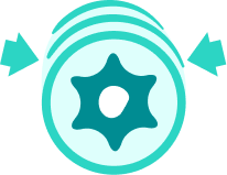 Settings Gear Icon with Side Arrows